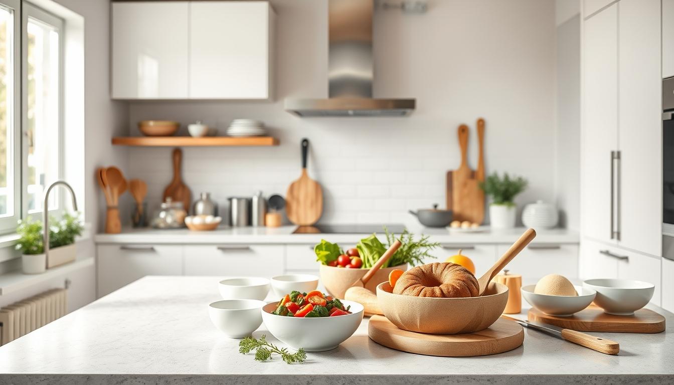 Ingredients prepared for a simple home dinner
