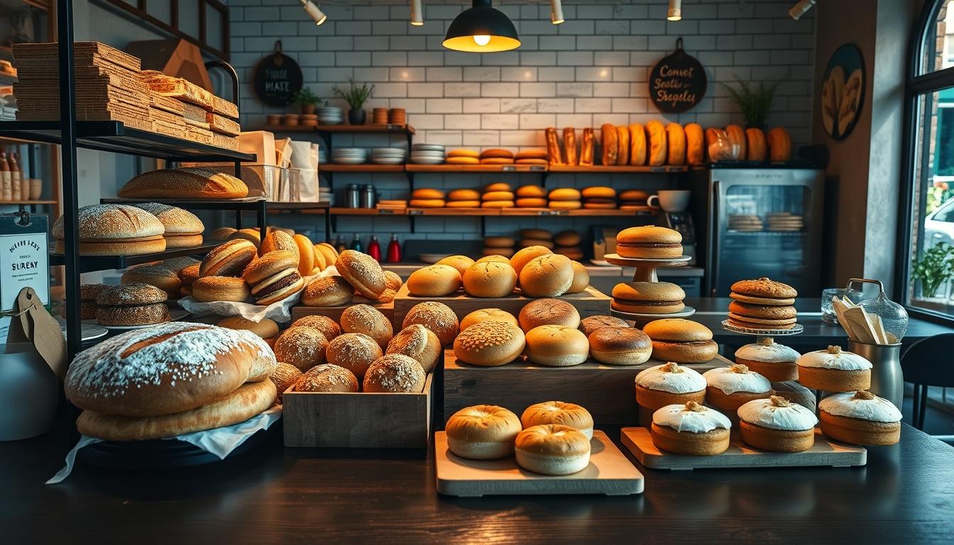 Measured baking ingredients prepared on a counter